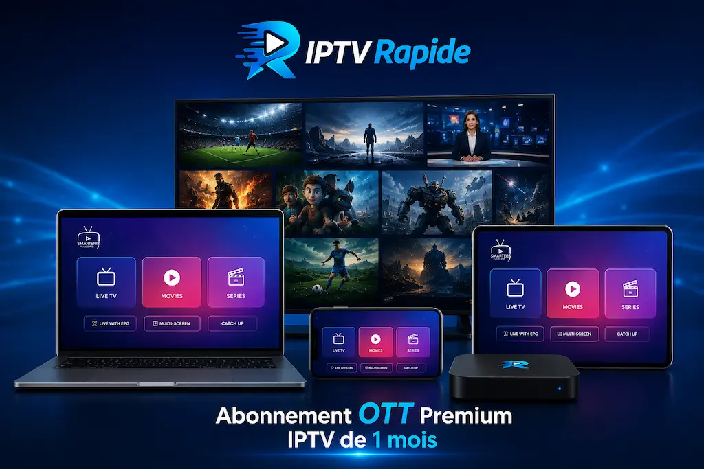 OTT IPTV Abonnement de 1 mois